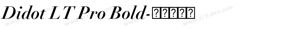 Didot LT Pro Bold字体转换